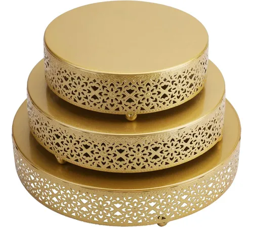 Bases para ponque doradas X3