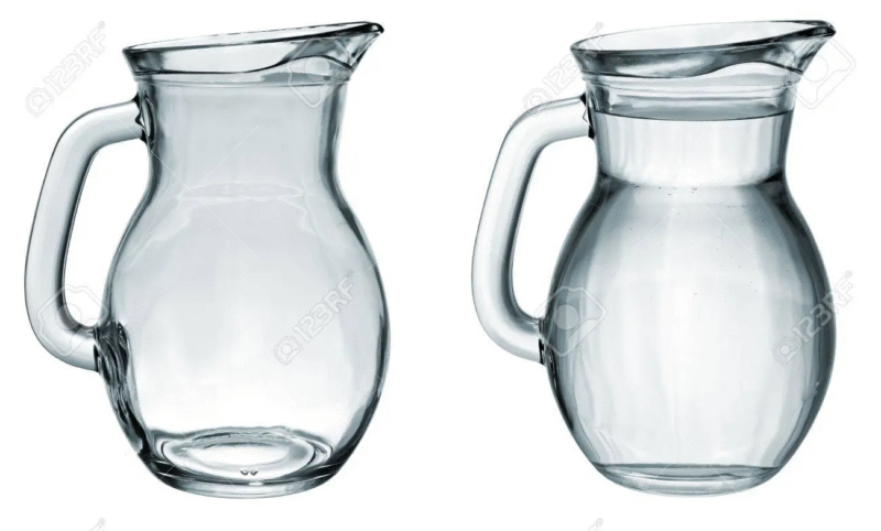 Jarra de agua en cristal o electroplata