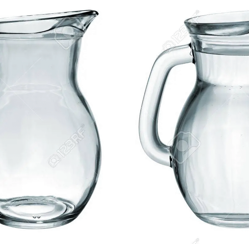 Jarra de agua en cristal o electroplata