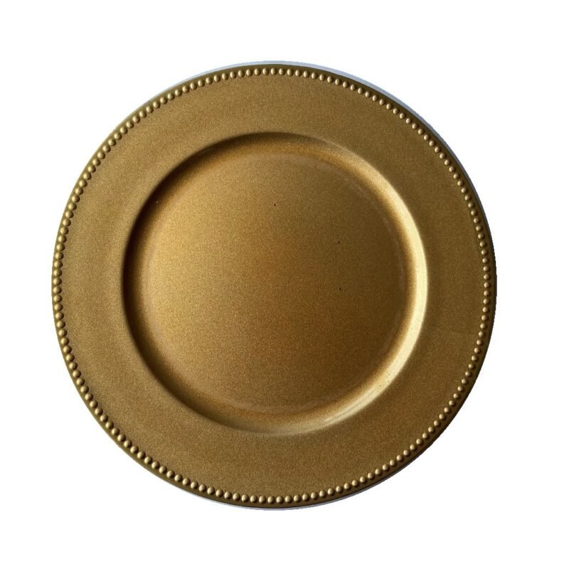 Plato base dorado
