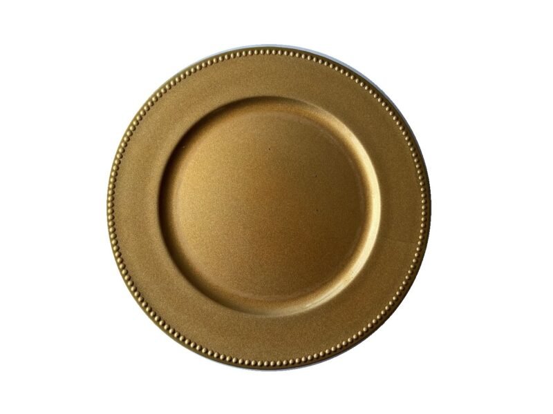 Plato base dorado